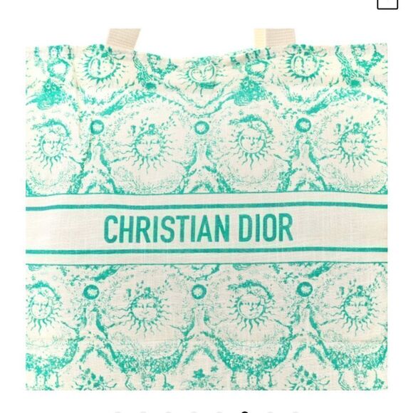 CHRISTIAN DIOR 
Canvas Dioriviera Toile de Jouy Soleil Tote Aquamarina - Picture 6 of 8